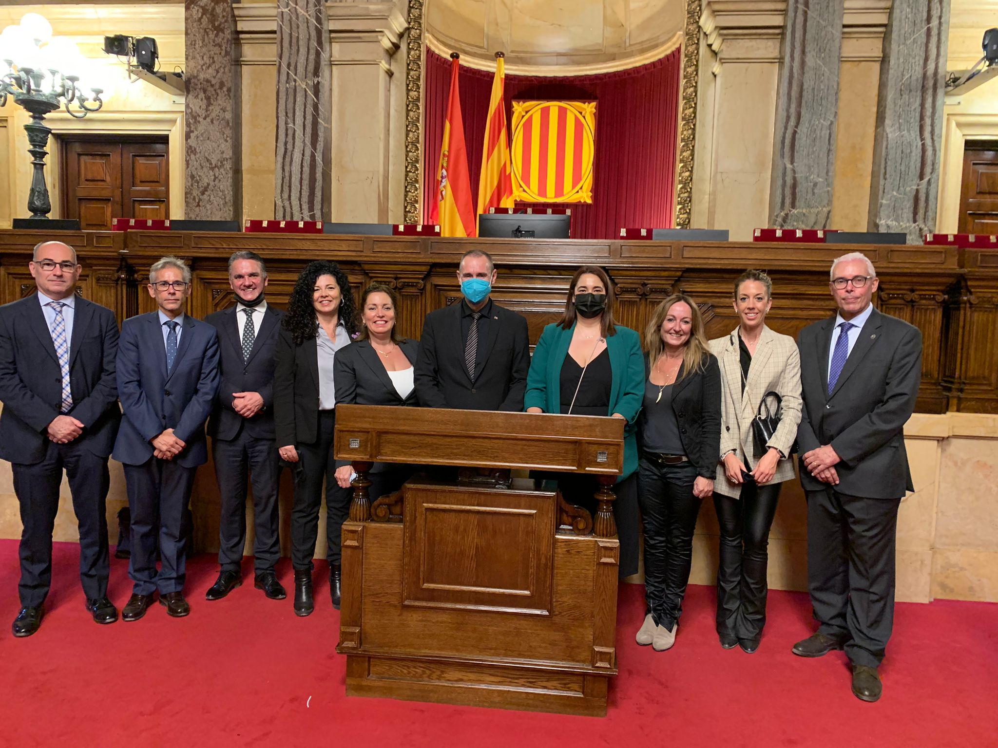 La Junta de Govern de l´ICAT  fa una visita institucional al Parlament de Catalunya